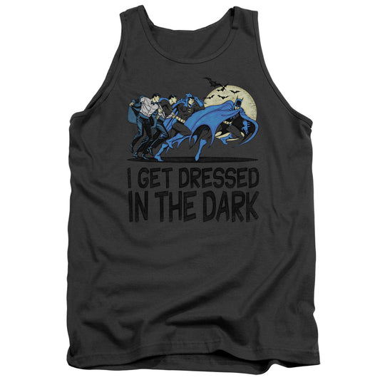 Dc Get Dressed Mens Tank Top Shirt Charcoal