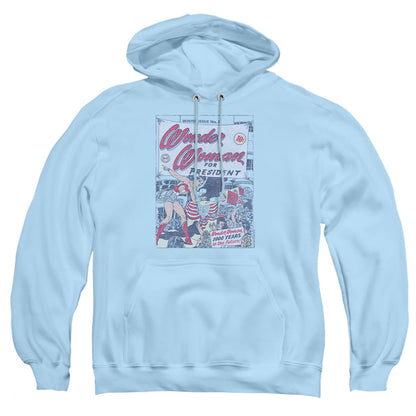 Dc Ww For President Mens Hoodie Light Blue Officially Licensed