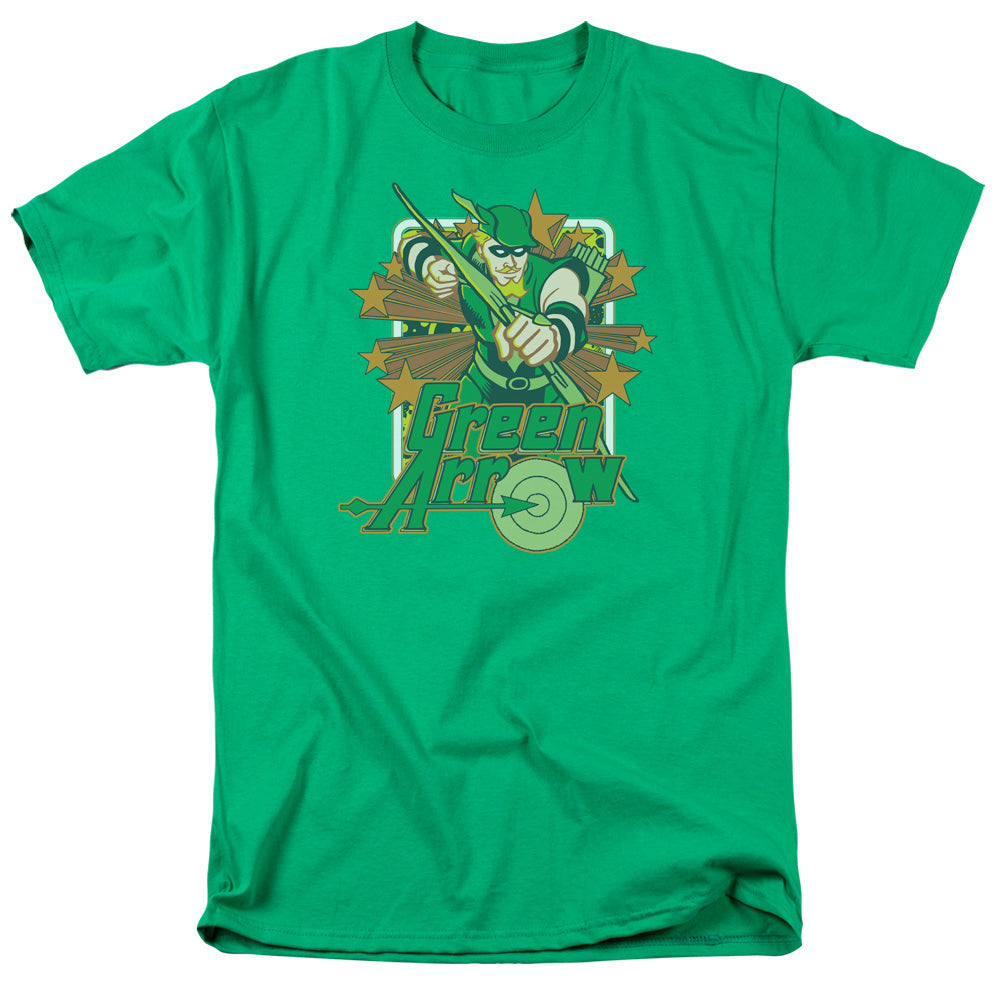 Dc Green Arrow Stars Mens T Shirt Kelly Green