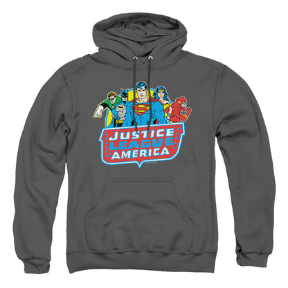 Dc 8 Bit League Mens Hoodie Charcoal Officially Licensed