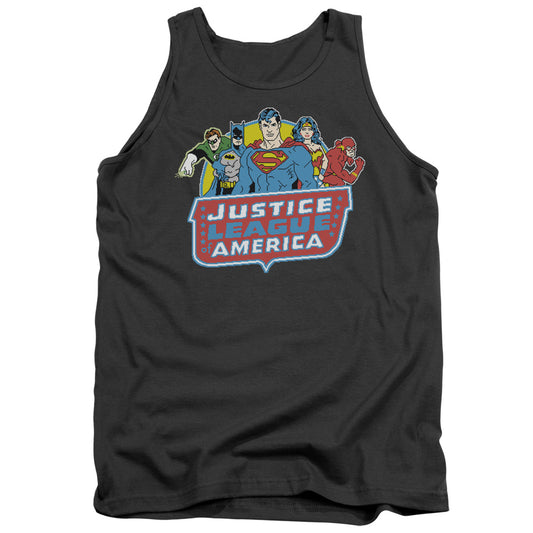 Dc 8 Bit League Mens Tank Top Shirt Charcoal