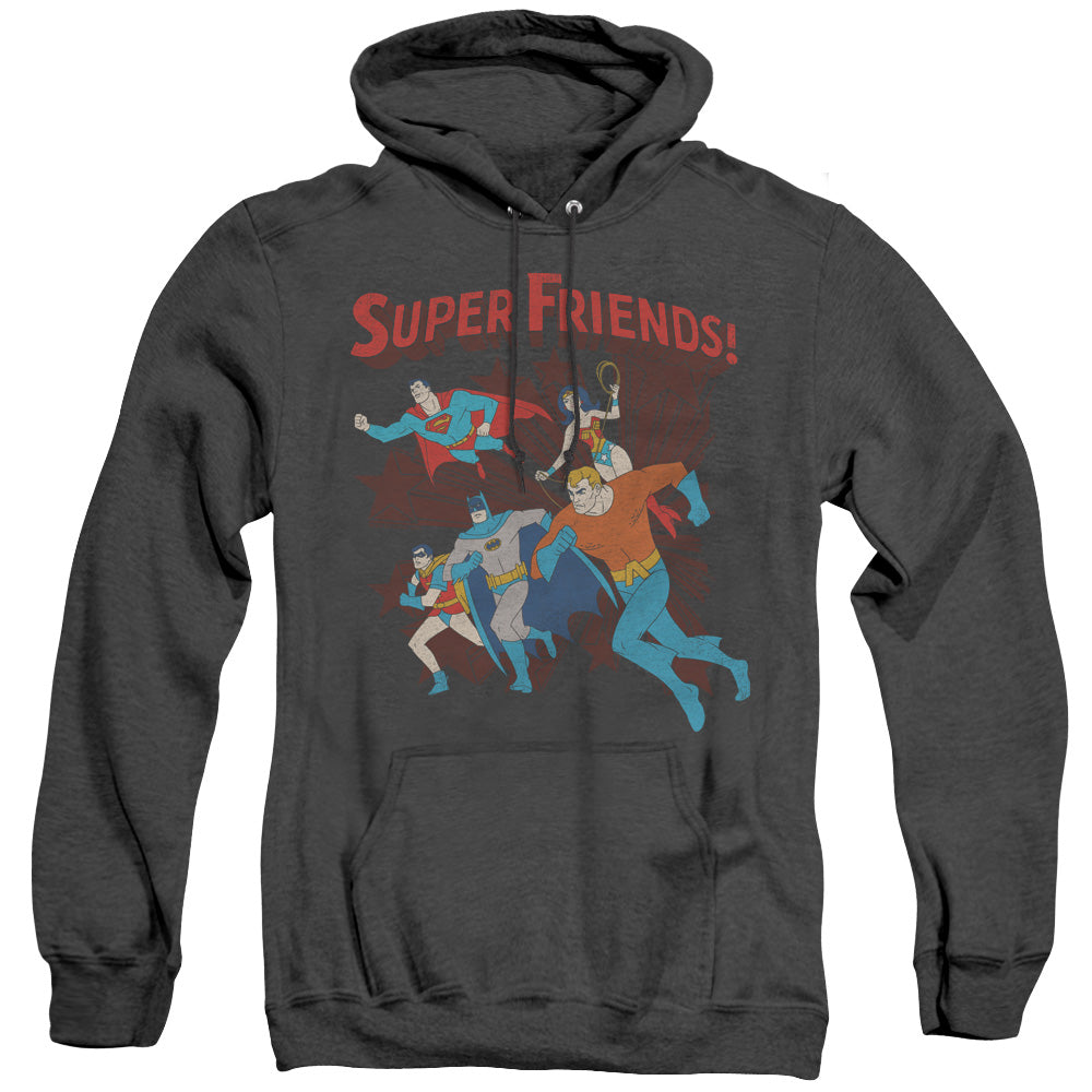 Dc Super Running Heather Mens Hoodie Black Officially Licensed
