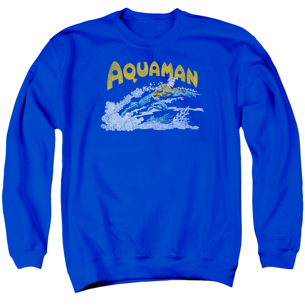 Dc Aqua Swim Mens Crewneck Sweatshirt Royal Officially Licensed