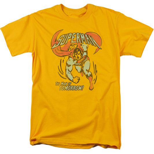 Dc Tomorrow Man Mens T Shirt Gold
