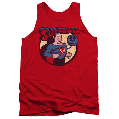 Dc Superman 64 Mens Tank Top Shirt Red