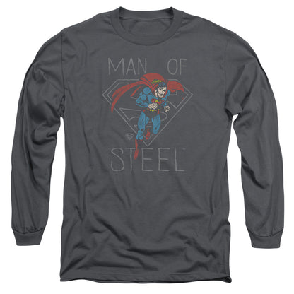 Dc Hardened Heart Mens Long Sleeve Shirt Charcoal Officially Licensed