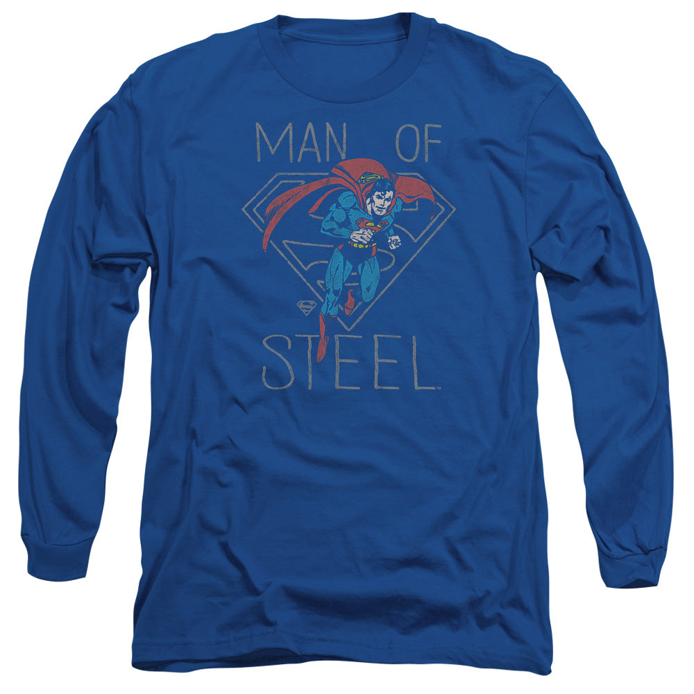 Dc Hardened Heart Mens Long Sleeve Shirt Royal Blue Officially Licensed