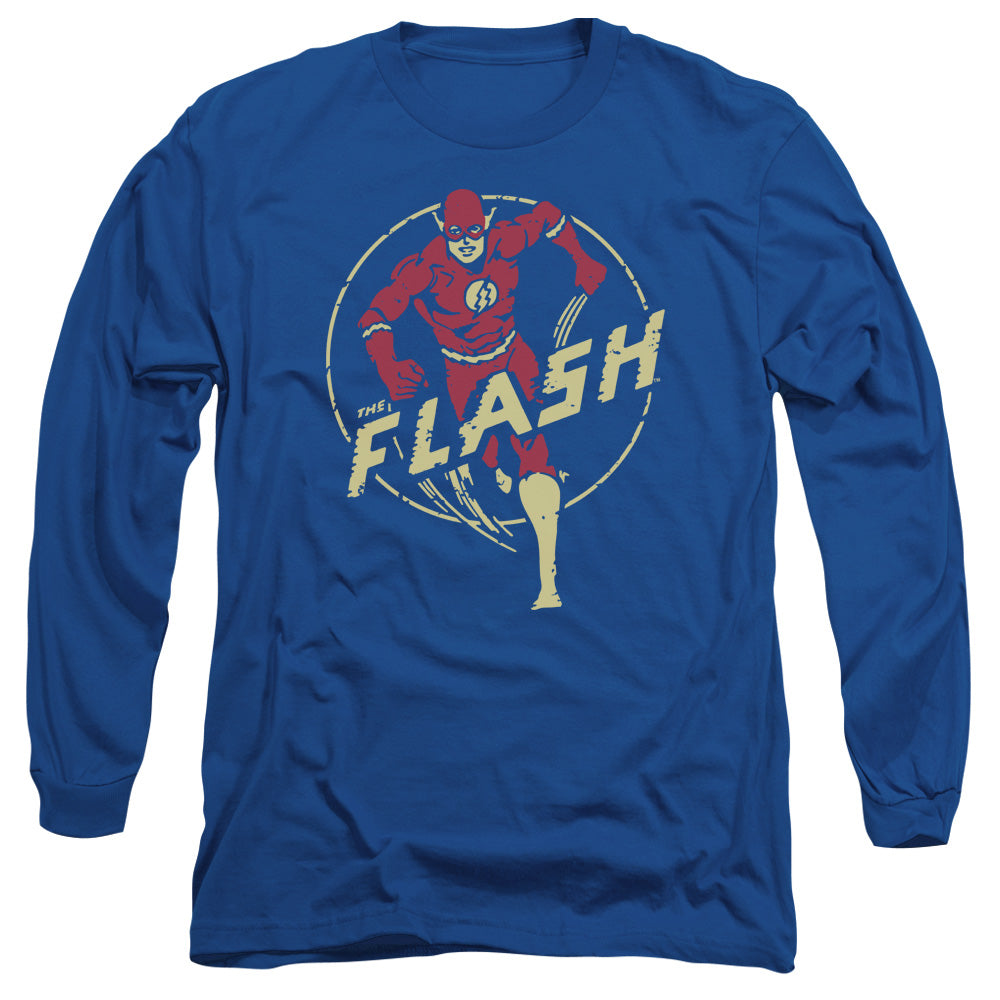 Dc Flash Flash Comics Mens Long Sleeve Shirt Royal Blue