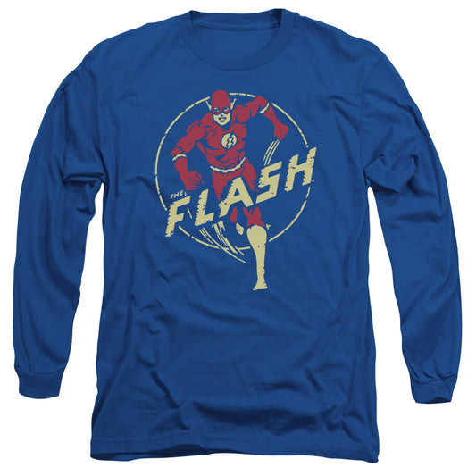 Dc Flash Flash Comics Mens Long Sleeve Shirt Royal Blue