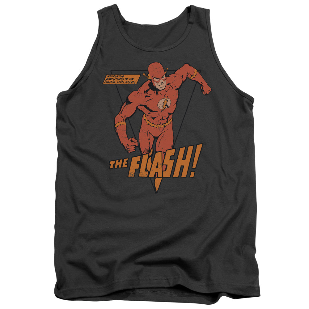 Dc Flash Whirlwind Mens Tank Top Shirt Charcoal