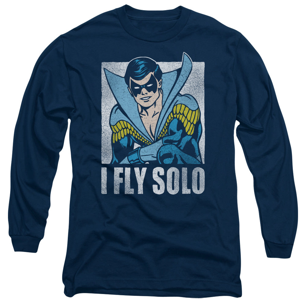 Dc Fly Solo Mens Long Sleeve Shirt Navy Officially Licensed
