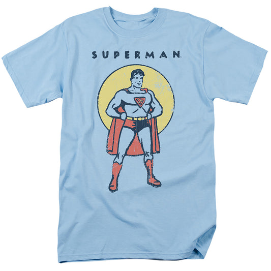 Dc Distressed Vintage Simple Mens T Shirt Light Blue