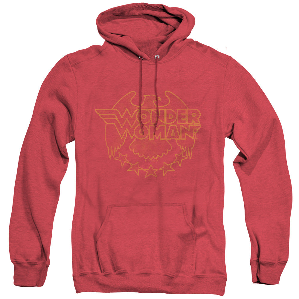 Dc Wonder Eagle Heather Mens Hoodie Red Officially Licensed