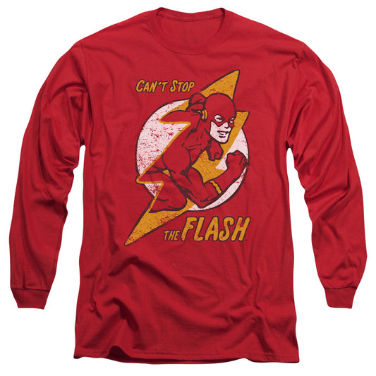 Dc Flash Flash Bolt Mens Long Sleeve Shirt Red