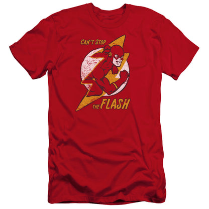 Dc Flash Flash Bolt Premium Bella Canvas Slim Fit Mens T Shirt Red