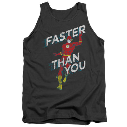 Dc Flash Faster Than You Mens Tank Top Shirt Charcoal