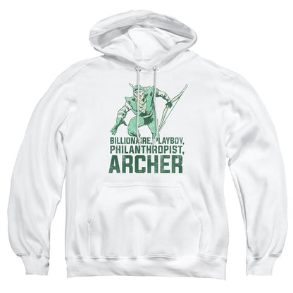 Dc Archer Mens Hoodie White Officially Licensed