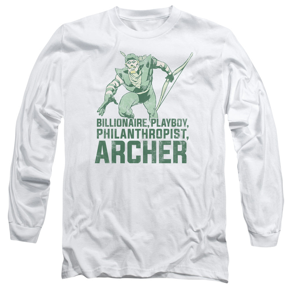 Dc Archer Mens Long Sleeve Shirt White