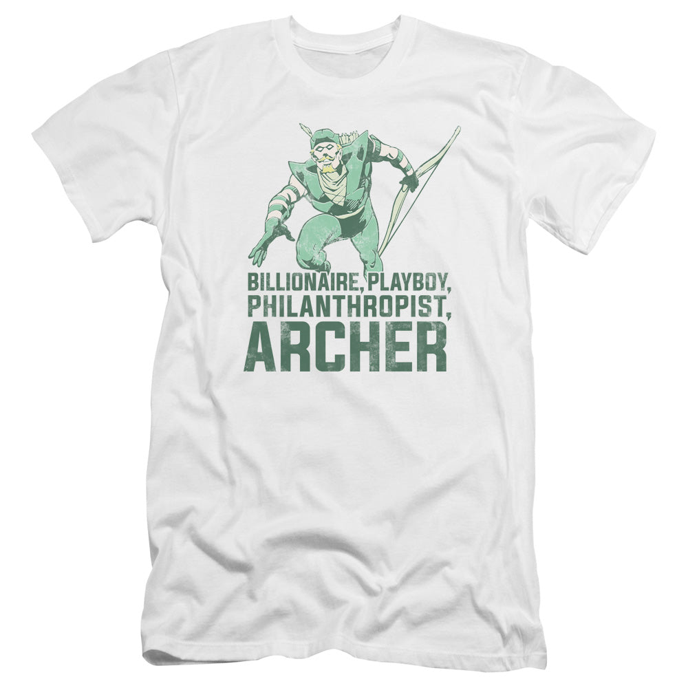 Dc Archer Premium Bella Canvas Slim Fit Mens T Shirt White