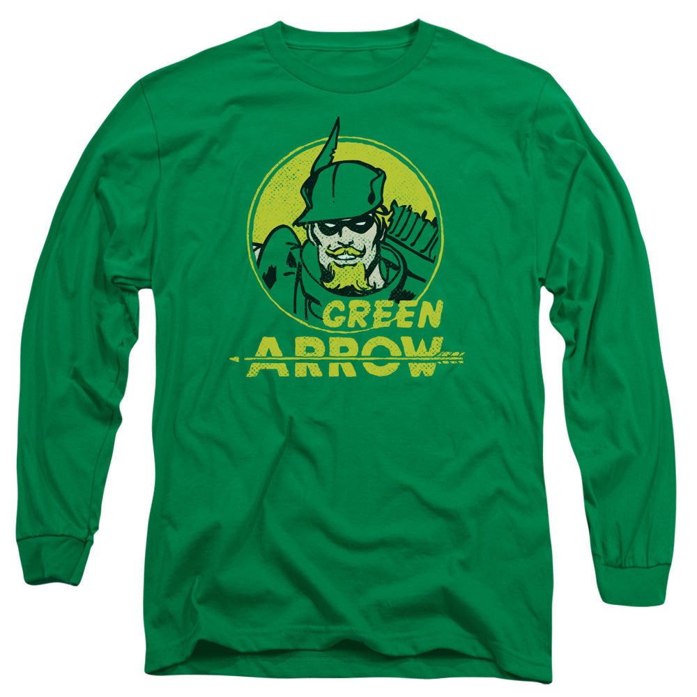 Dc Archer Circle Mens Long Sleeve Shirt Kelly Green Officially Licensed