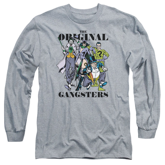 Dc Original Gangsters Mens Long Sleeve Shirt Athletic Heather Officially Licensed