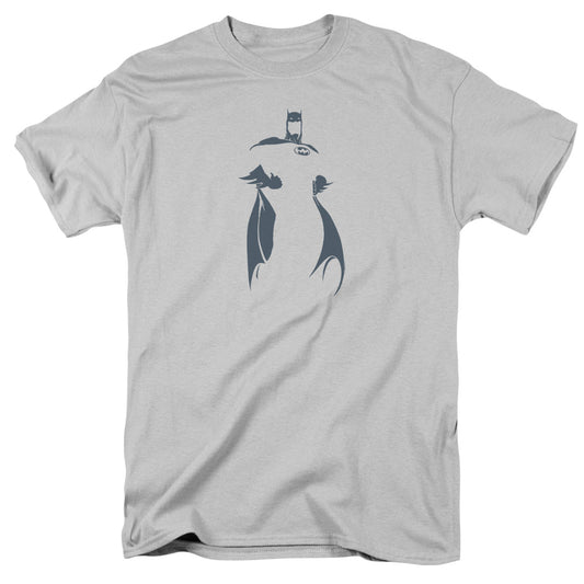 Dc Bat Min Mens T Shirt Silver