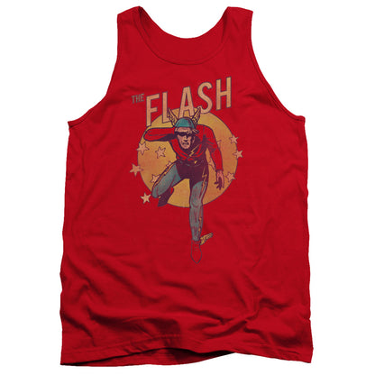 Dc Flash Circle & Stars Mens Tank Top Shirt Red