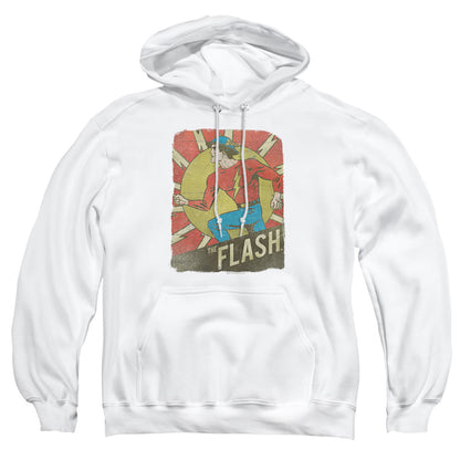 Dc Flash Tattered Poster Mens Hoodie White Officially Licensed