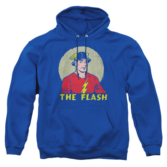 Dc Flash Faded Circle Mens Hoodie Royal Officially Licensed