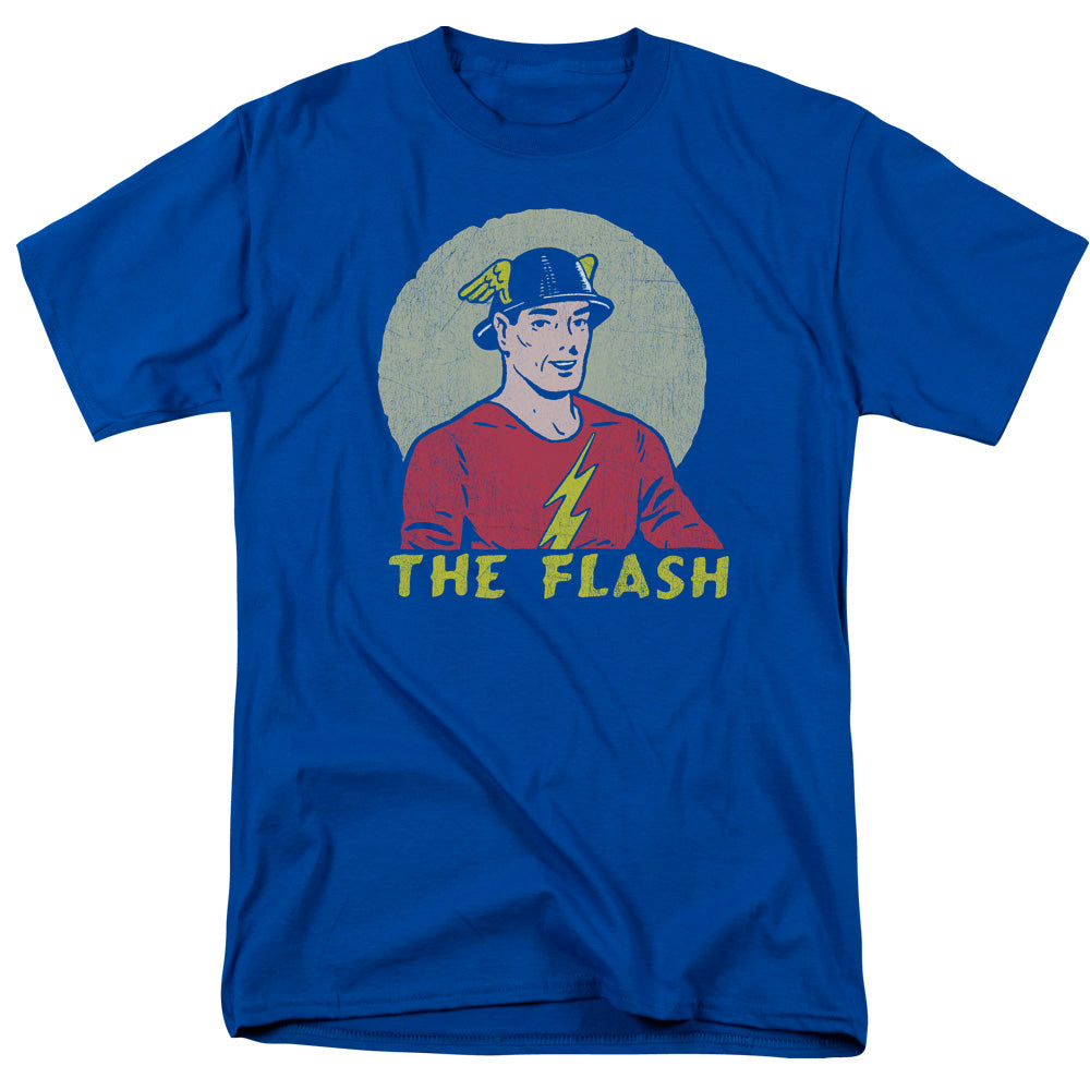 Dc Flash Faded Circle Mens T Shirt Royal Blue