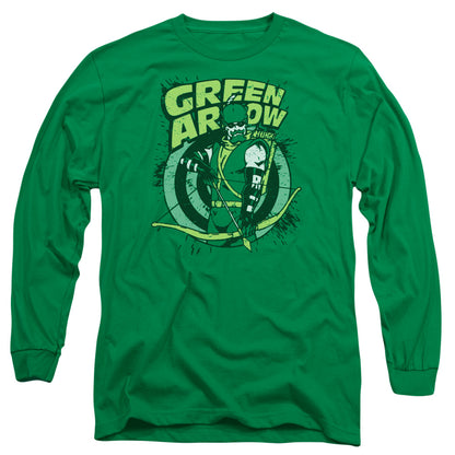 Dc On Target Mens Long Sleeve Shirt Kelly Green Officially Licensed