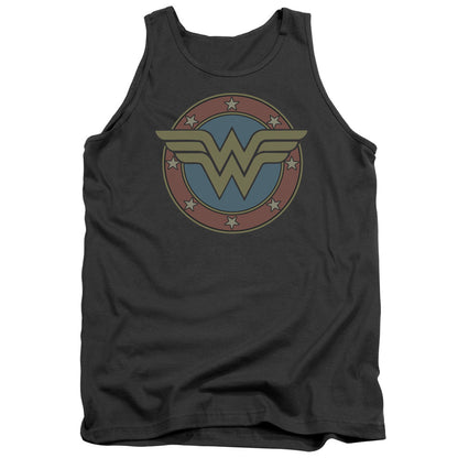 Dc Ww Vintage Emblem Mens Tank Top Shirt Charcoal