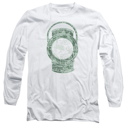 Dc Lantern Cover Mens Long Sleeve Shirt White Officially Licensed
