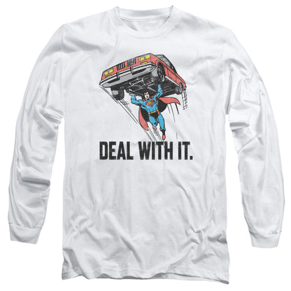 Dco Deal With It Mens Long Sleeve Shirt White Officially Licensed