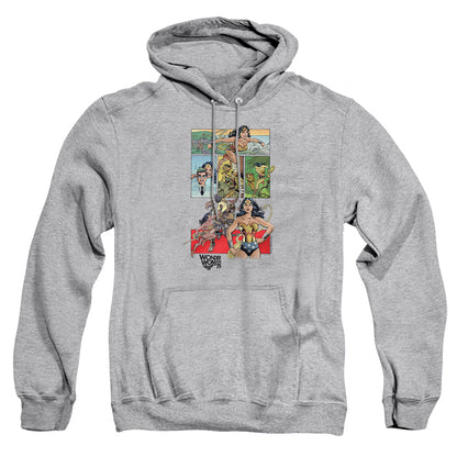 Wonder Woman Ww75 Comic Page Mens Hoodie Athletic Heather Officially Licensed