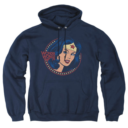 Dc Ww75 Starburst Portrait Mens Hoodie Navy Officially Licensed