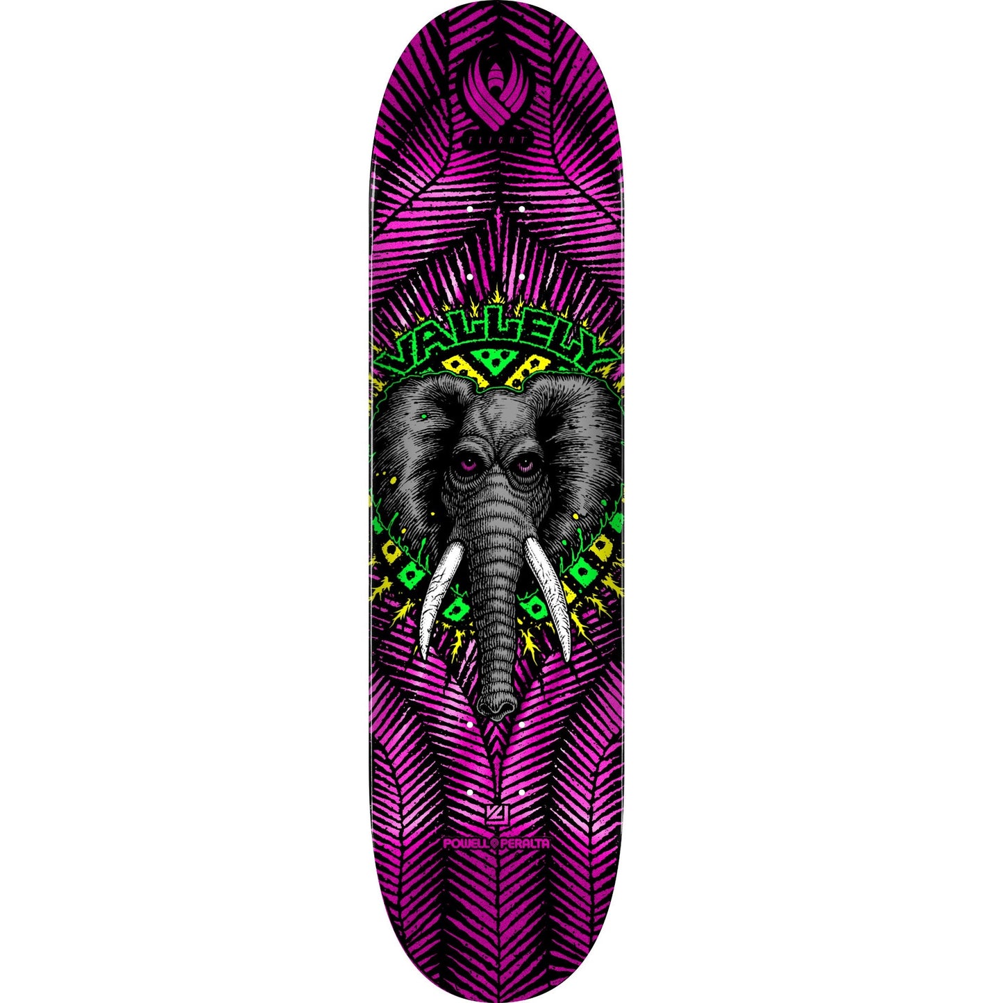 Powell Peralta Mike Vallely Elephant Flight Skateboard Deck - 8.63ƒ?? Pink Foil