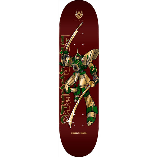 Powell Peralta Steve Caballero Gundam Flight Skateboard Deck - 8.25ƒ?? Burgundy/Gold Foil