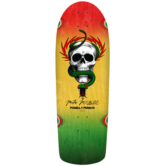 Powell Peralta McGill Skull & Snake Skateboard Deck - 10ƒ?? Rasta Fade