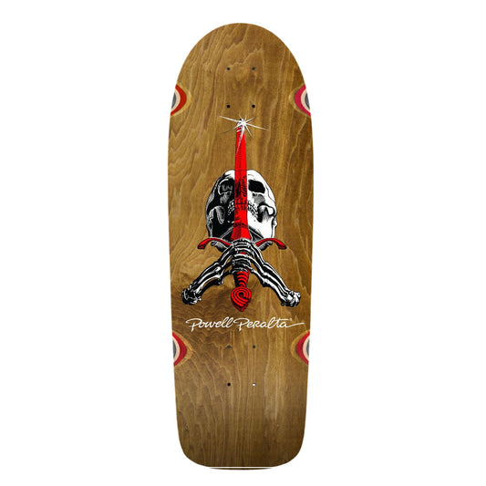 Powell Peralta OG Ray Rodriguez Skull & Sword  Reissue Skateboard Deck - 10ƒ?? Brown Stain