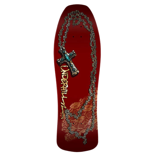 Powell Peralta OG Ray Underhill Chain & Cross Skateboard Deck - 10.0" Burgundy/Gold Foil