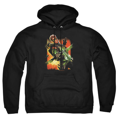 Jla Green Arrow #1 Mens Hoodie Black Officially Licensed