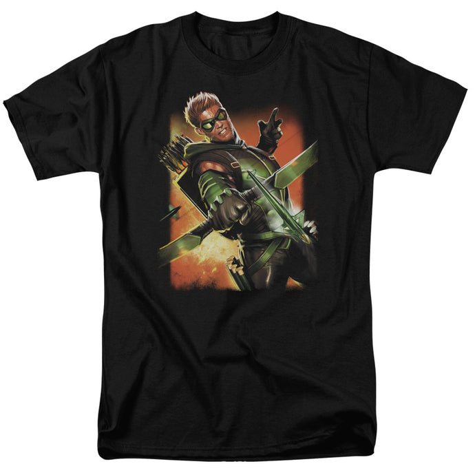 Jla Green Arrow #1 Mens T Shirt Black