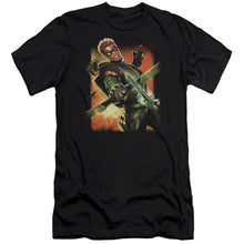 Load image into Gallery viewer, Jla Green Arrow #1 Premium Bella Canvas Slim Fit Mens T Shirt Black