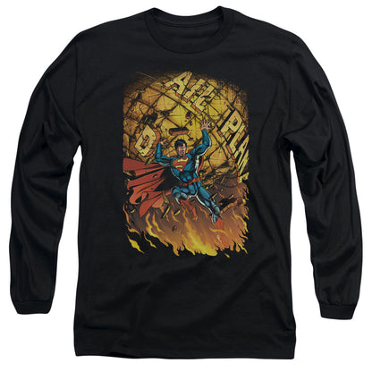 Superman Superman #1 Mens Long Sleeve Shirt Black Officially Licensed