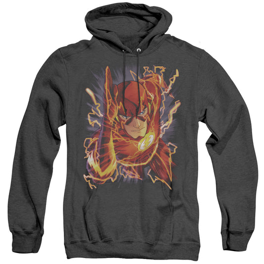 Jla Flash #1 Heather Mens Hoodie Black Officially Licensed