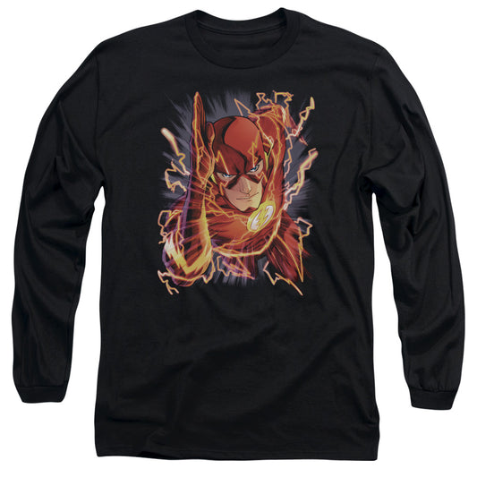 Jla Flash #1 Mens Long Sleeve Shirt Black