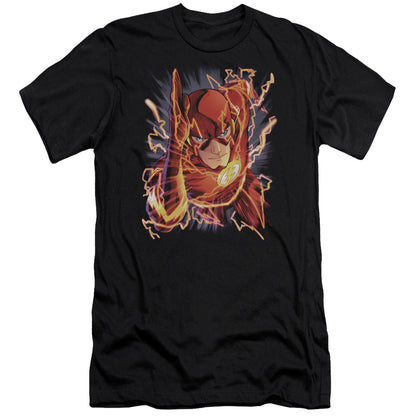 Jla Flash #1 Premium Bella Canvas Slim Fit Mens T Shirt Black