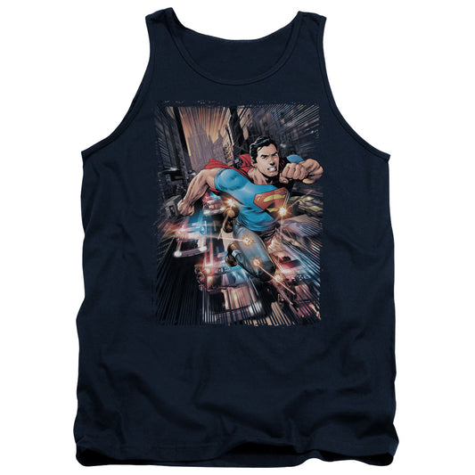 Superman Action Comics #1 Mens Tank Top Shirt Navy