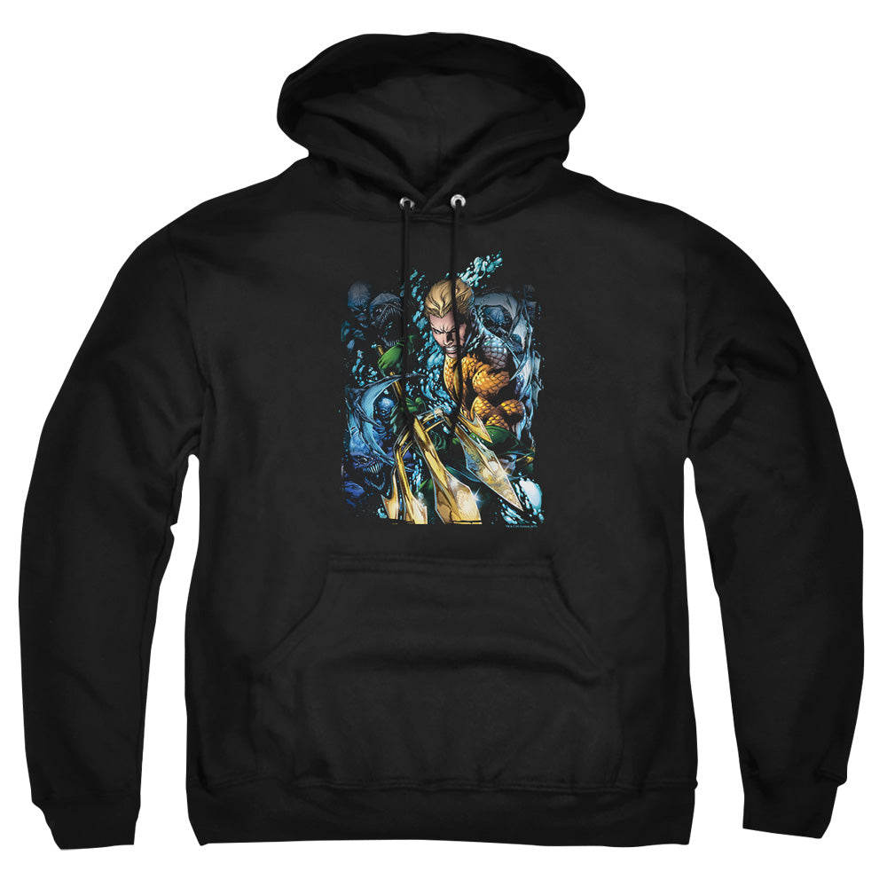 Jla Aquaman #1 Mens Hoodie Black Officially Licensed